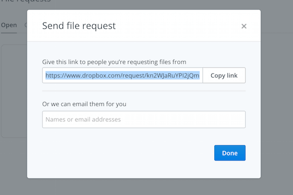 dropbox-request-share