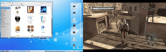 Assassin's Creed en Wine en un sistema Linux de doble monitor