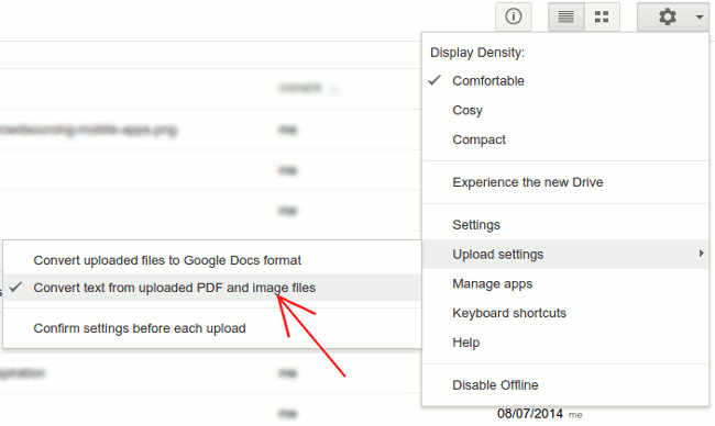 google-drive-convert-text-settings
