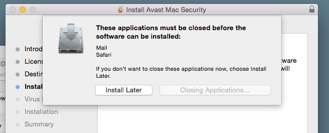 Instale la aplicación Avast Mac Security.