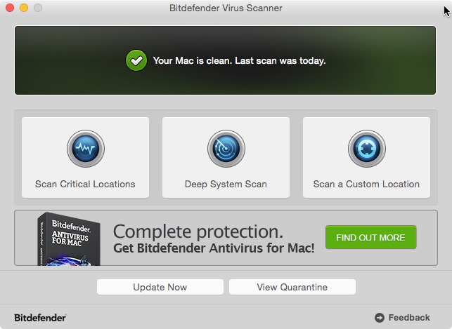 Bitdefender Virus Scanner para Mac.