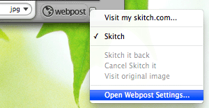 Skitch - Configuración de Open Webpost