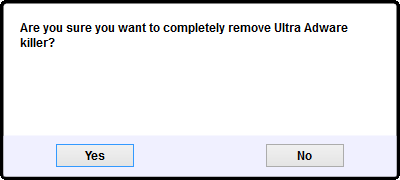 Ultra Adware Killer se desinstalará automáticamente.